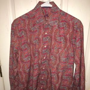 Alan Flusser Paisley Long Sleeve Shirt - S